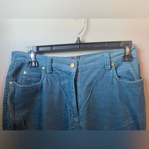 Women’s Size 6 Blue Corduroy High Waist Straight Leg Pant